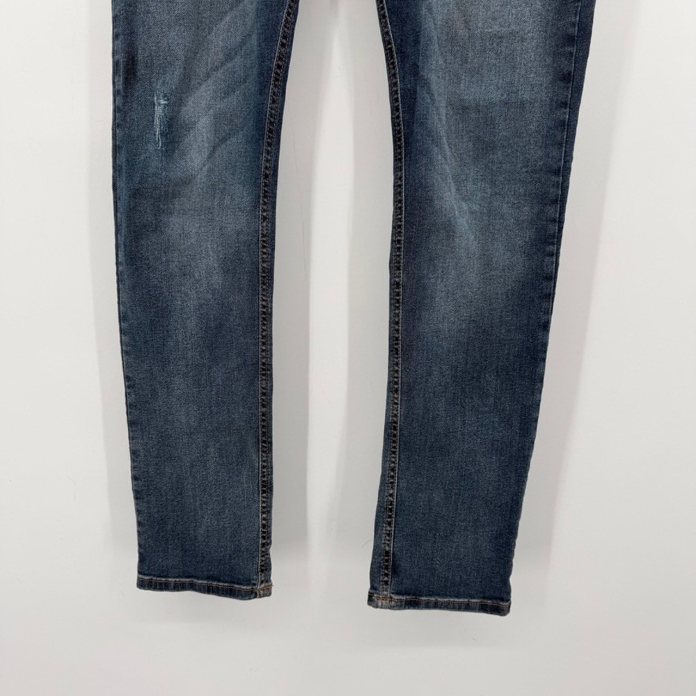 Coca-Cola Jeans Mens Jeans 32 Blue Skinny Stretch‎ Distressed Whiskered Denim - Picture 15 of 16